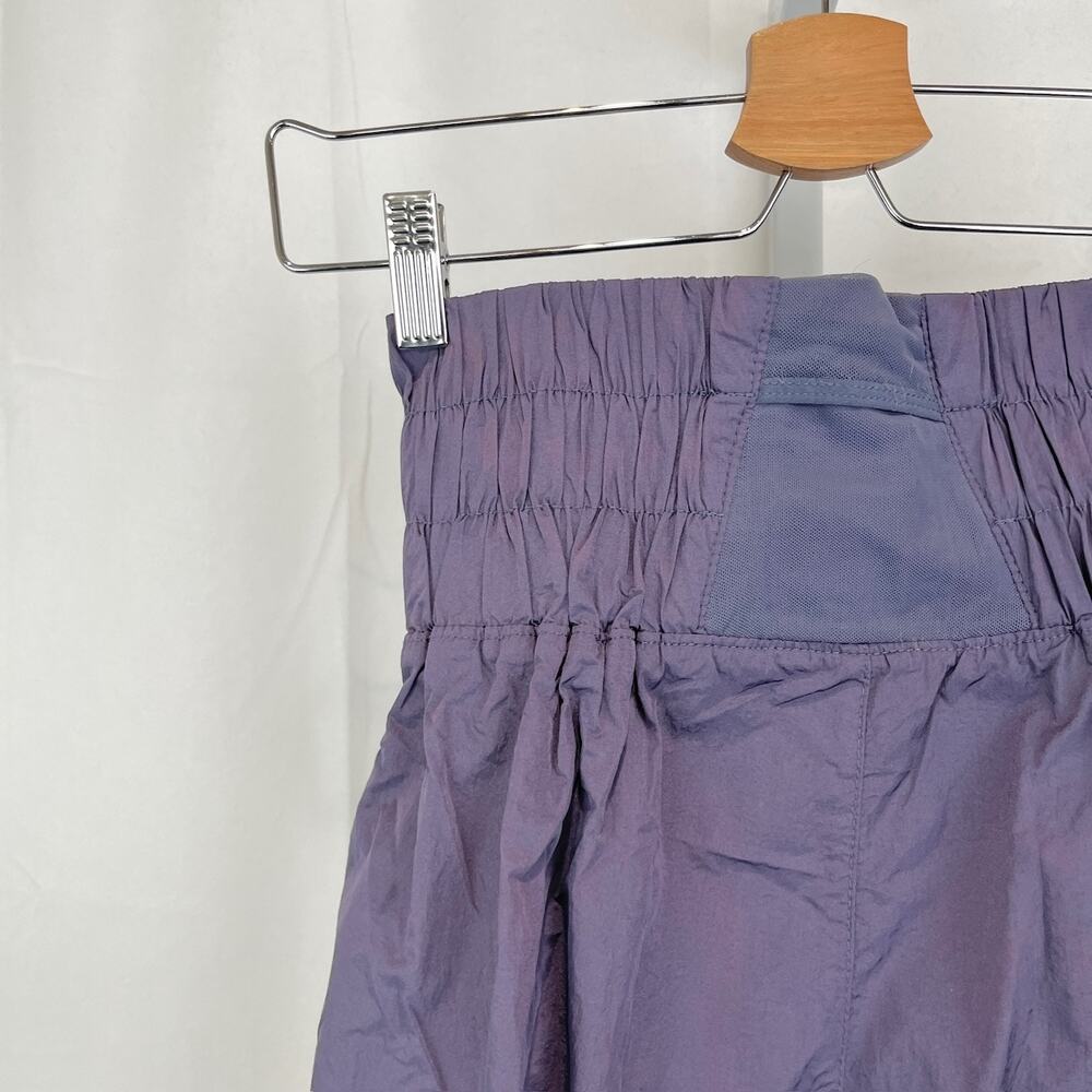 FREE PEOPLE Movement The Way Home Shorts Deep Sea Smocked Waist Purple Size XS - Picture 7 of 9